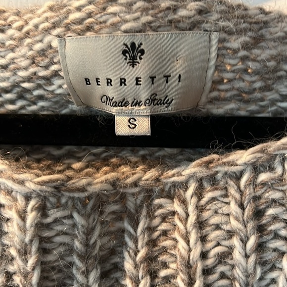 Berretti Italian Cable Knit Crewneck Sweater - Picture 2 of 4